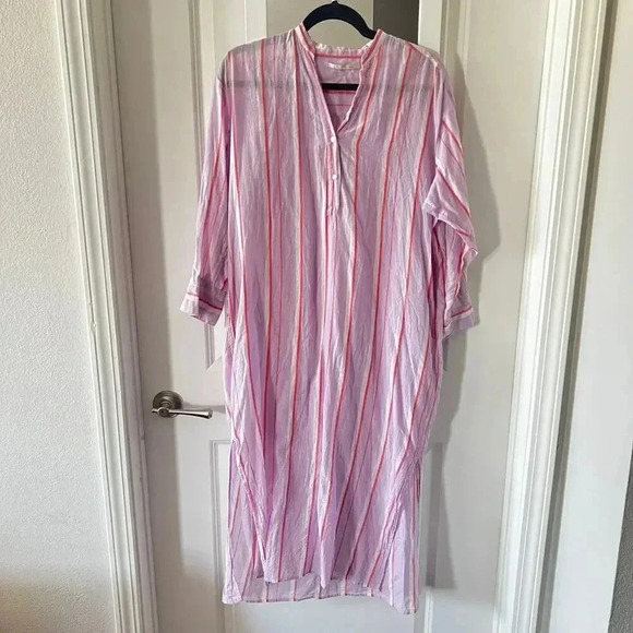 Ne Quittez Pas Striped Dress Size Large Color Purple - Picture 1 of 5